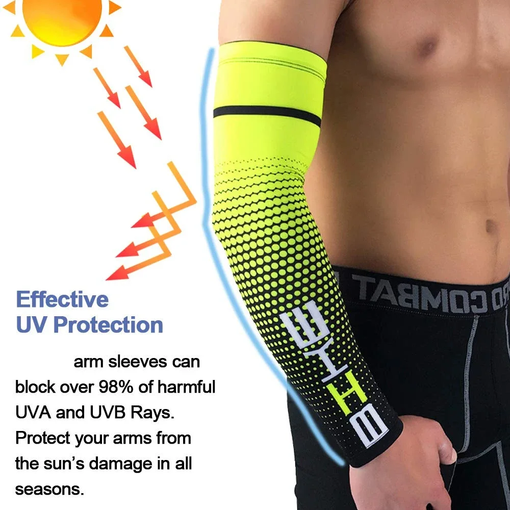 1 Pair UV Sun Protection Cuff Cover Protective Elastic Arm Sleeves Unisex Cycling Running Sports Sleeve Arm Cooling Sleeves  New