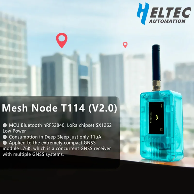 

Meshtastic Heltec T114 V2 Tracker Nordic nRF52840 SX1262 LoRaWAN LoRa Arduino Devboard Low Power 1.14 inch TFT Display BLE IoT