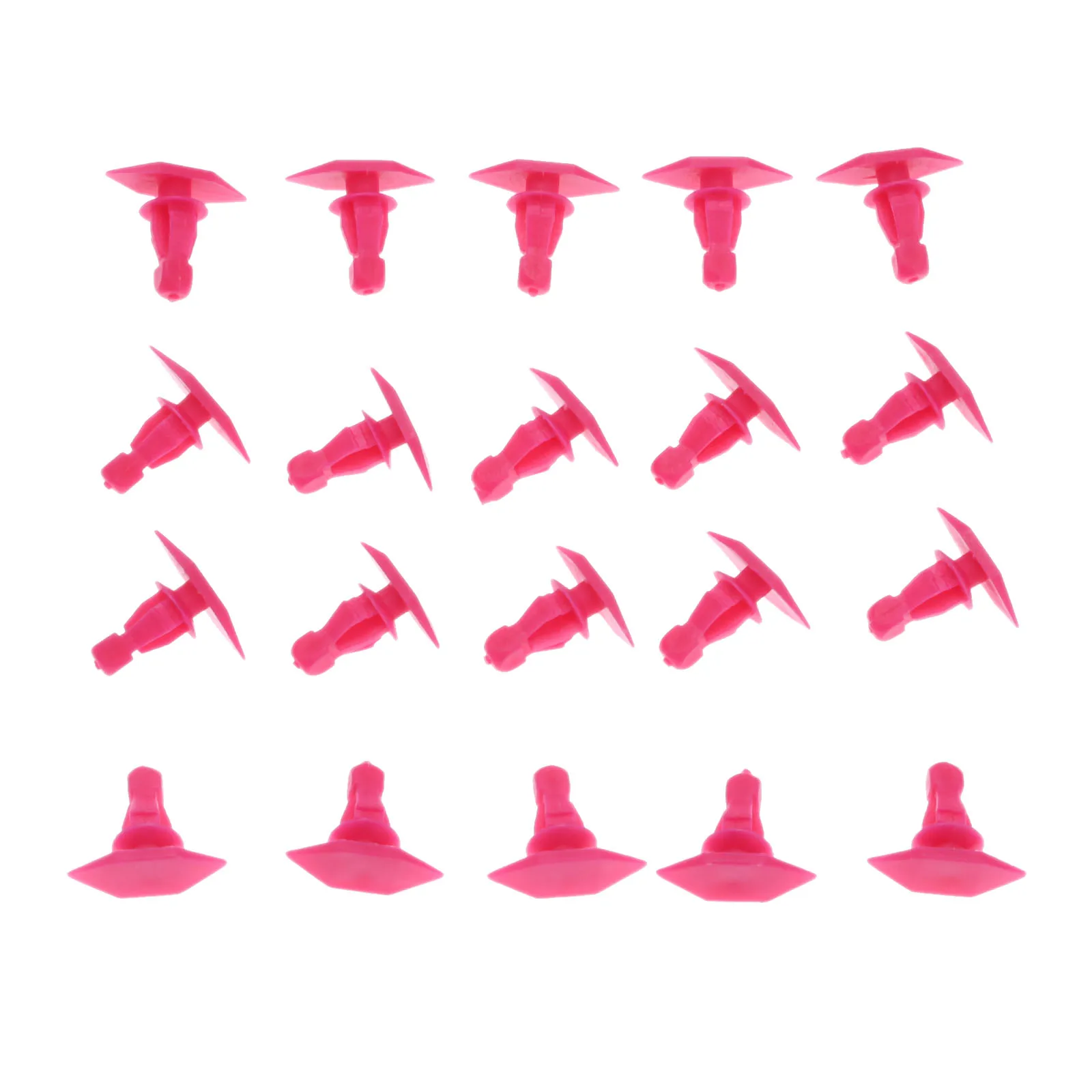100Pcs Car Weatherstrip Retainer Plastic Rivets Clip Car Clips Plastic Rivet Pickup Truck Weatherstrip Retainer 6mm Hole Parts