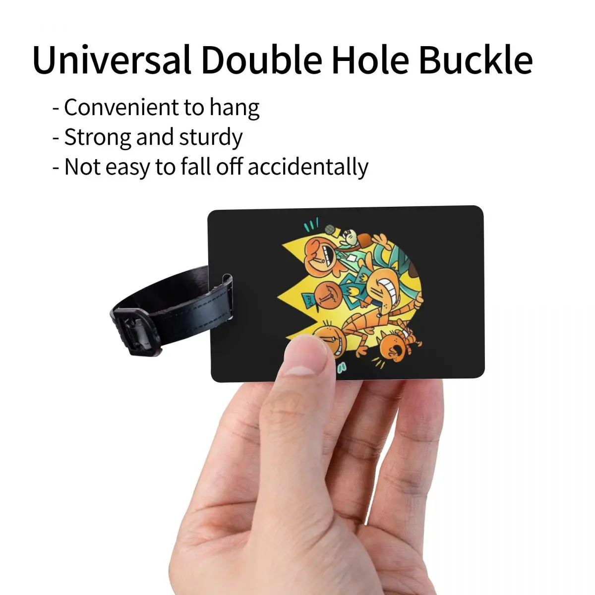 Benutzerdefinierter Cartoon-Gepäckanhänger für Hunde und Herren mit Namenskarte, Sichtschutz, ID-Etikett für Reisetasche, Koffer