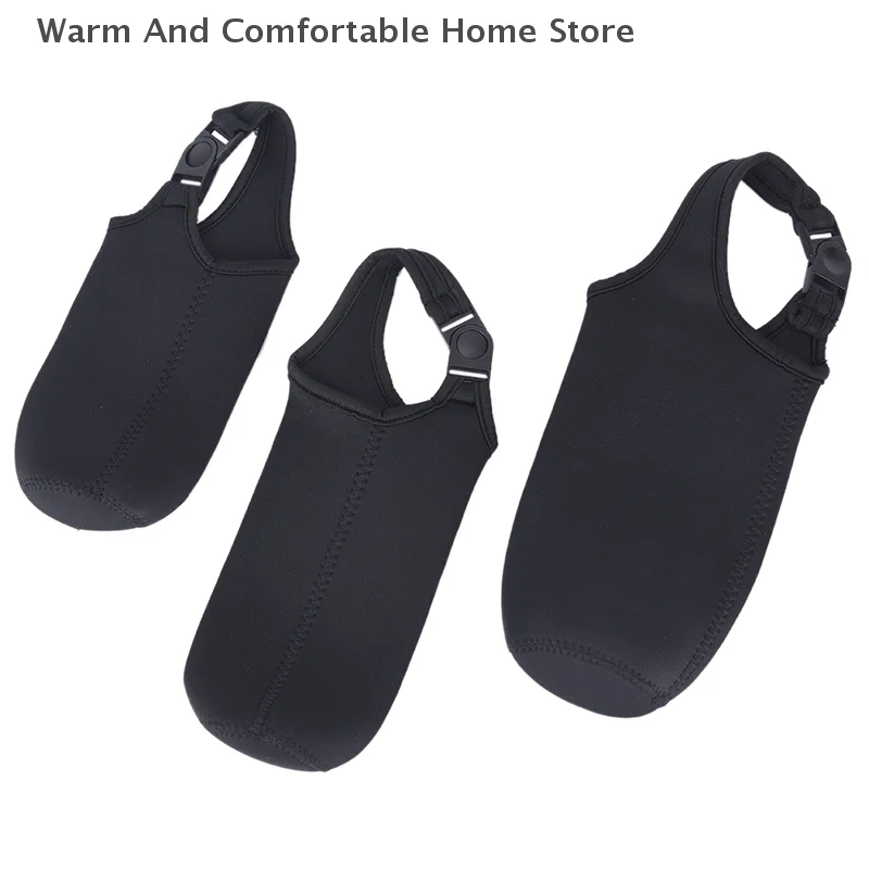 【SE】Portable Water Bottle Insulated Neoprene Holder Pouch Bag 420ML/550ML/750ML Travel Thermos Cup Cover With Adjustable Strap