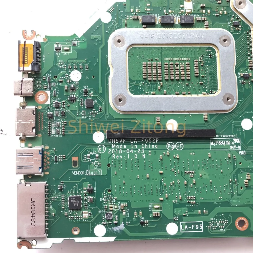 。ATOM5 DH5VF LA-F952P Para ACER AN515-52 AN515 N17C1 Laptop Placa-mãe