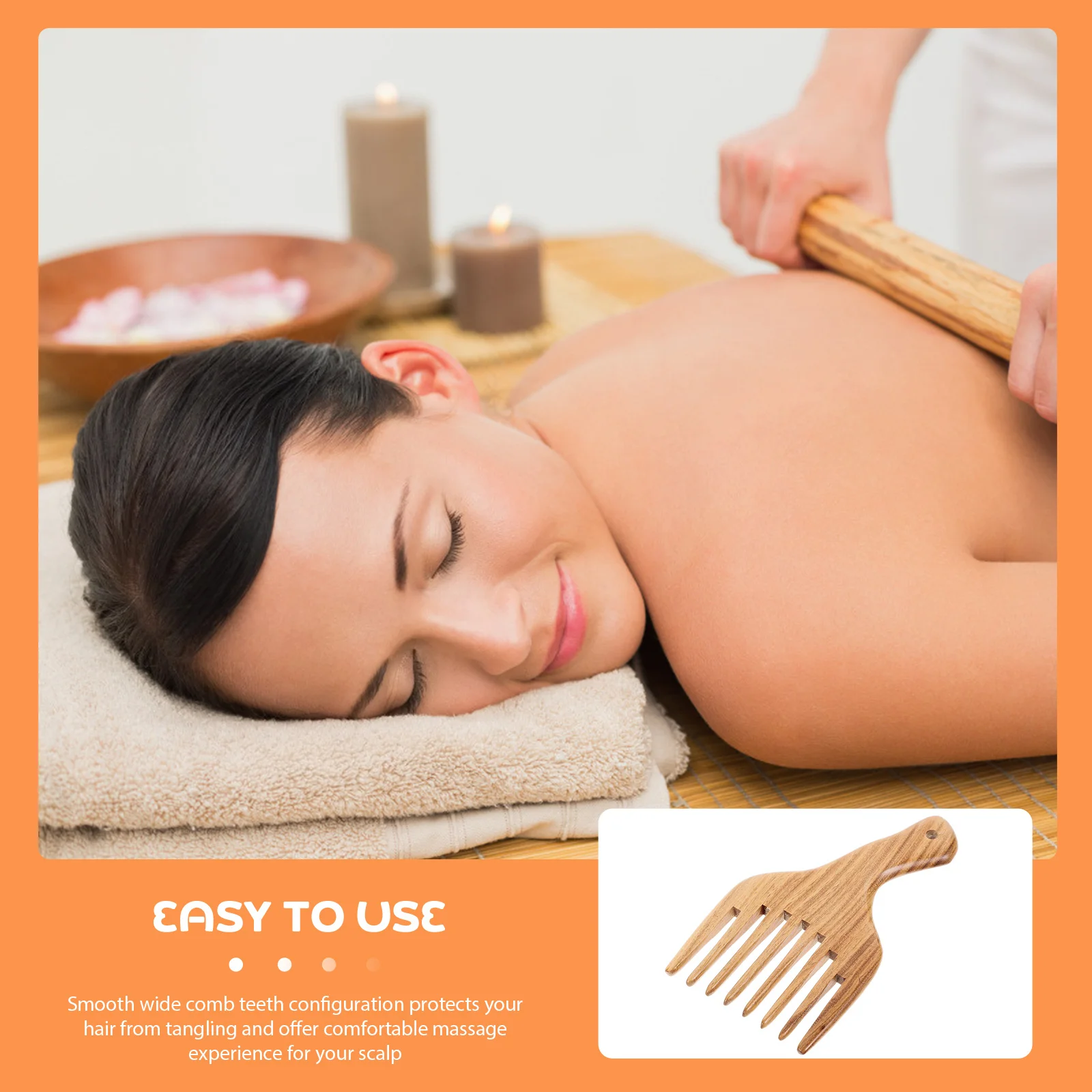 

Натуральная деревянная расческа для волос из сандалового дерева с широкими зубьями, карманная расческа ручной работы из твердой древесины для массажа, распутывания, ароматическая