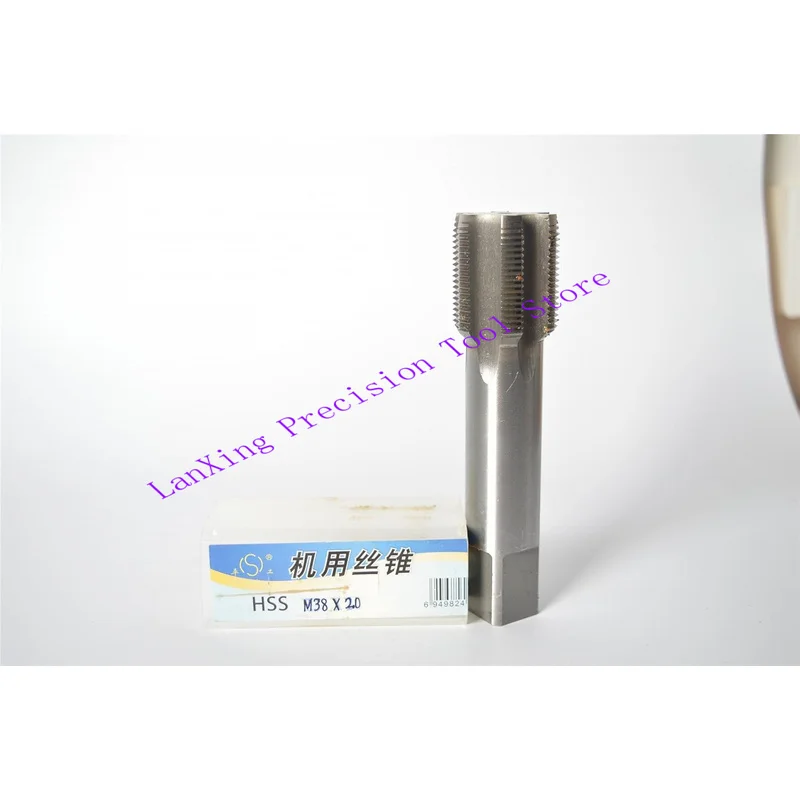 M38×2 Metric HSS Right Hand Thread Tap 38mm×2 Pitch High Speed Steel Tapping Metal Drilling Threading