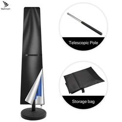 Parasol Cover Patio Umbrella Covers Waterproof Windproof Anti-UV with Zip 210D Oxford Fabric Cloth for Garden Outdoor Umbrella