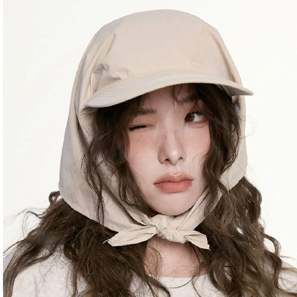 

Simple Solid Color Headscarf Baseball Cap Korean Style Nylon Sunscreen Beach Hats Sunscreen Hat Sun Cap Peaked Cap Men