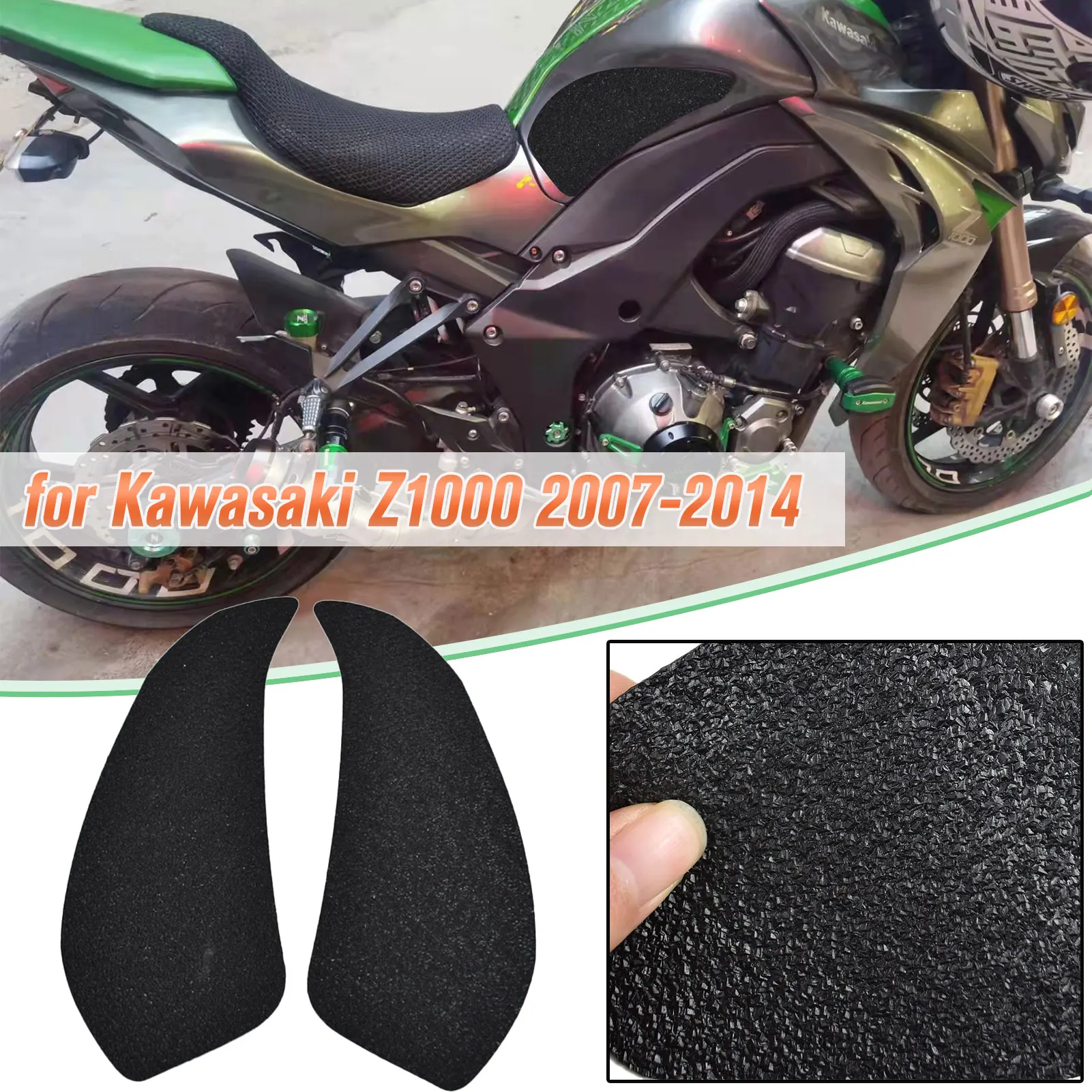 

Для Kawasaki Z1000 бак Grip Pad 2007-2014 противоскользящая текстурированная поверхность крышка топлива подходит для мотоциклетных наклеек аксессуары