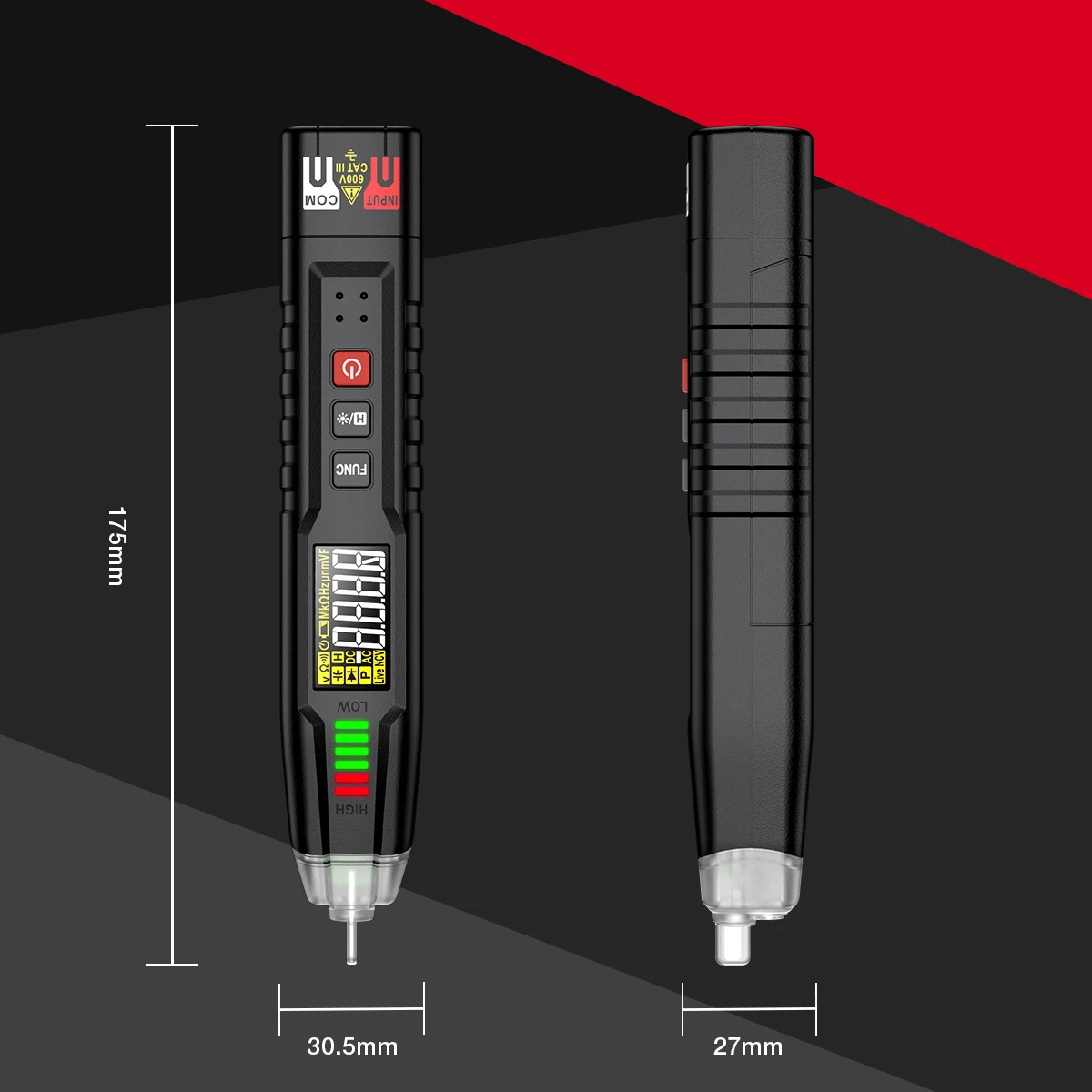 HABOTEST HT122 Digital Pen Type Multimeter DC AC Voltage Tester Smart Multi-meter NCV Phase Sequence Auto Ranging Multimetre