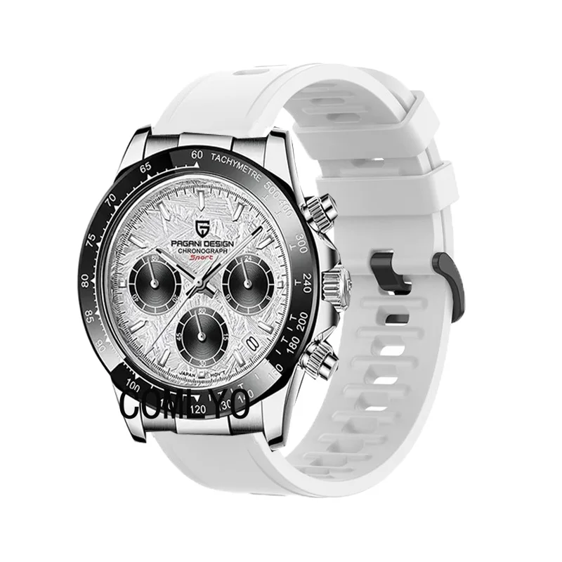 PAGANI DESIGN-Pulseira De Silicone Macio para Homens e Mulheres, Pulseira De Relógio, Pulseira, Esportes, PD-1664