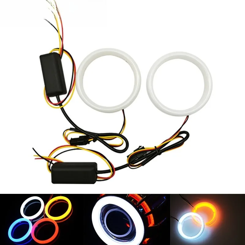 COB LED Headlight Angel Eyes Bulb Halo Ring Lamp Car Daytime Running Light DRL Fog Light DC 12V Styling Light Decorative Lights