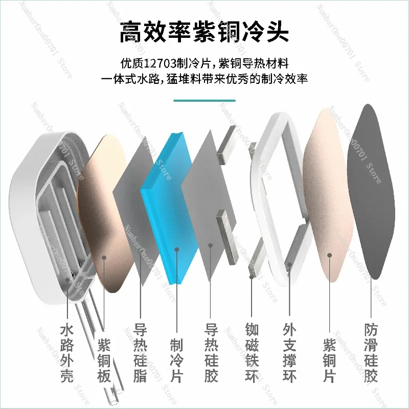 DIY Water Cooled Liquid Cooled Semiconductor Mobile Phone Tablet Magnetic Radiator High Power Game LIVE Ice Cooling Case
