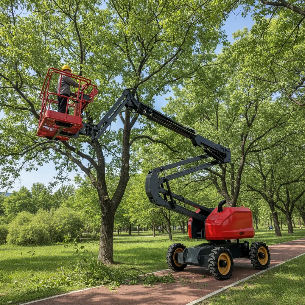 Self-propelled Articulated High Altitude Boom Lift,  360° Rotation, 30m Max Height, 20m Horizontal, Aliexpress Hot Sale