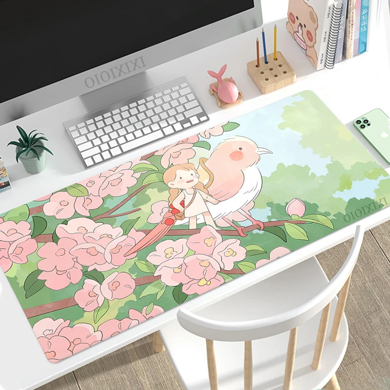 Mouse Pad Gamer Cute Anime XL Computer Large New Mousepad XXL Mechanical Keyboard Pad Natural Rubber Carpet Soft Laptop Mice Pad