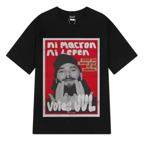 

French Hip Hop T Shirt 2026 New Alien Graphic Print Soft Breathable Cotton Blend Men Women Unisex Oversized Harajuku Street Tops