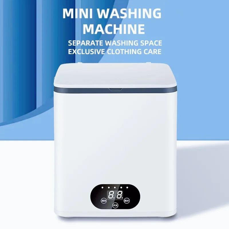 Mini Washing Machine, Home School Blue-Purple Light Antibacterial, Washing Socks, Underwear, Towels And Small Pieces Of Clothing