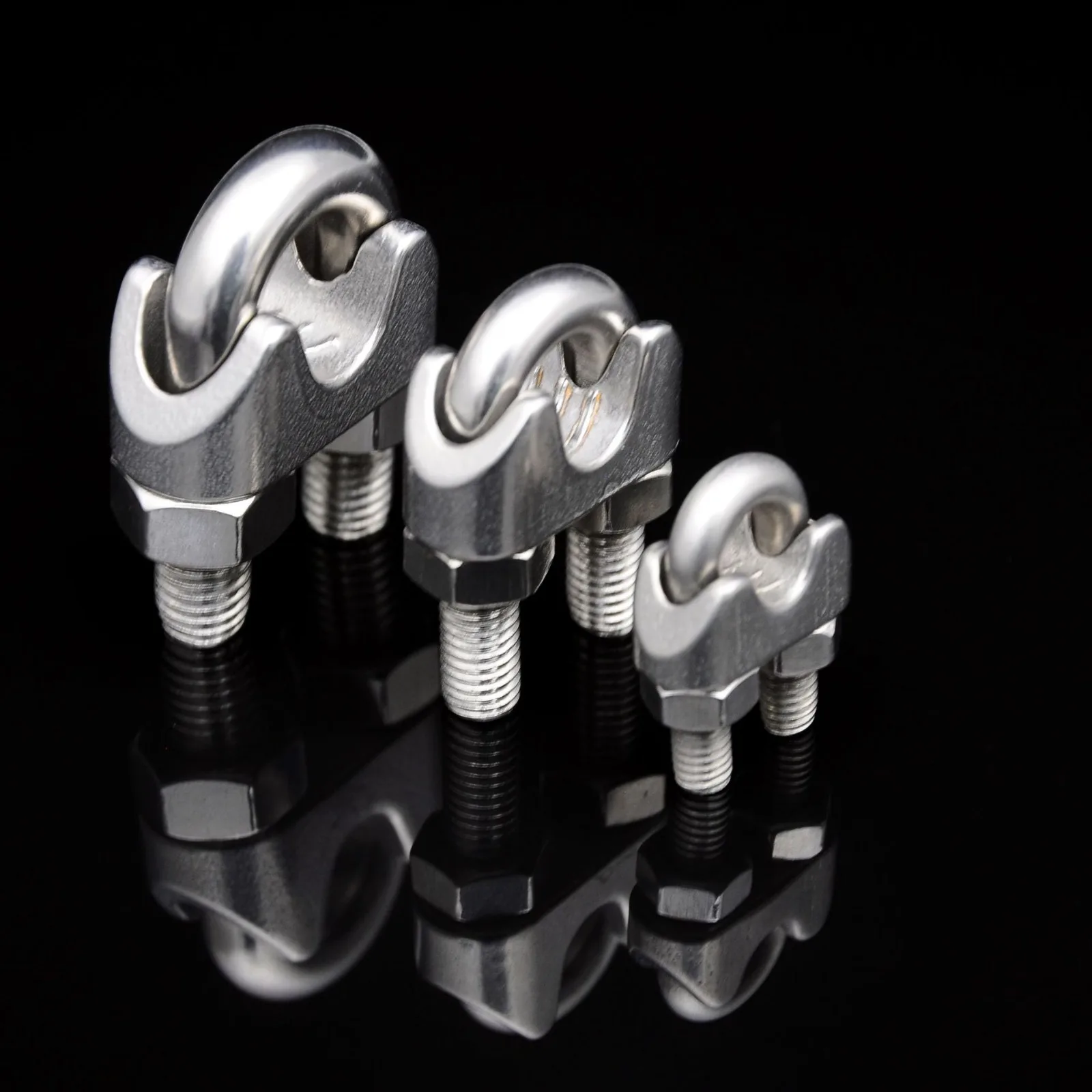 304 Stainless Steel M2-M12 Wire Rope Clamp Cable Clamps Pack of 20 Wire Rope Clips U Bolt Saddle Guy Fastener Fastener