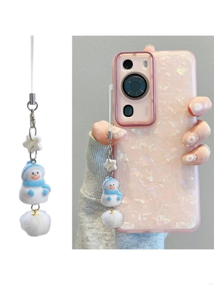  Christmas Themed Snowman Keychain Plush Texture Perfect Festive Ornament Present