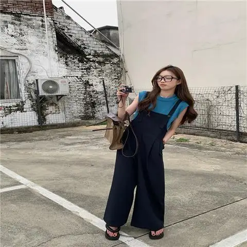 Комбинезоны в полный рост для женщин, джинсовые комбинезоны с прозрачным клапаном и открытой спиной, осенний узор, оборки, для поездок на работу, нерегулярные хипстеры