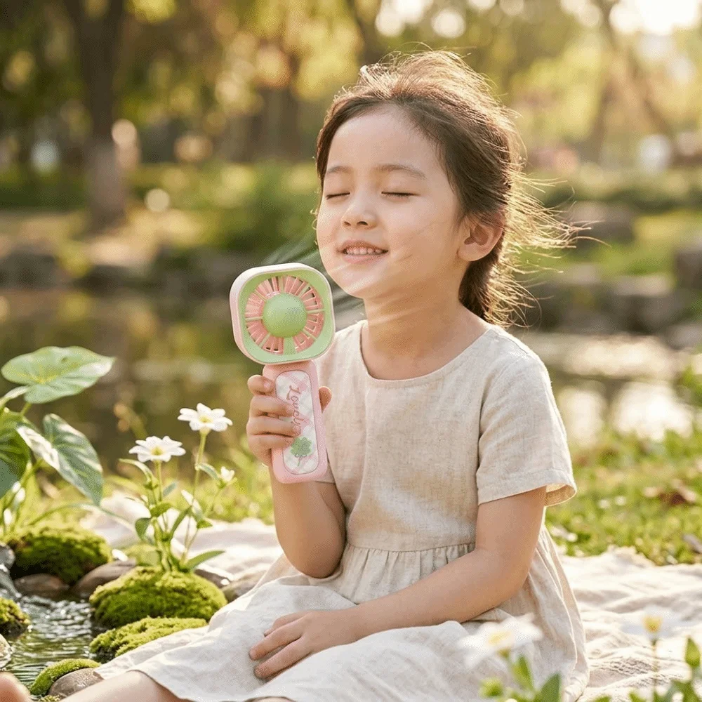 Quiet Operation Handheld Mini Fan Strong Airflow Lightweight Design USB Rechargeable Fan Compact Size Rechargeable Battery