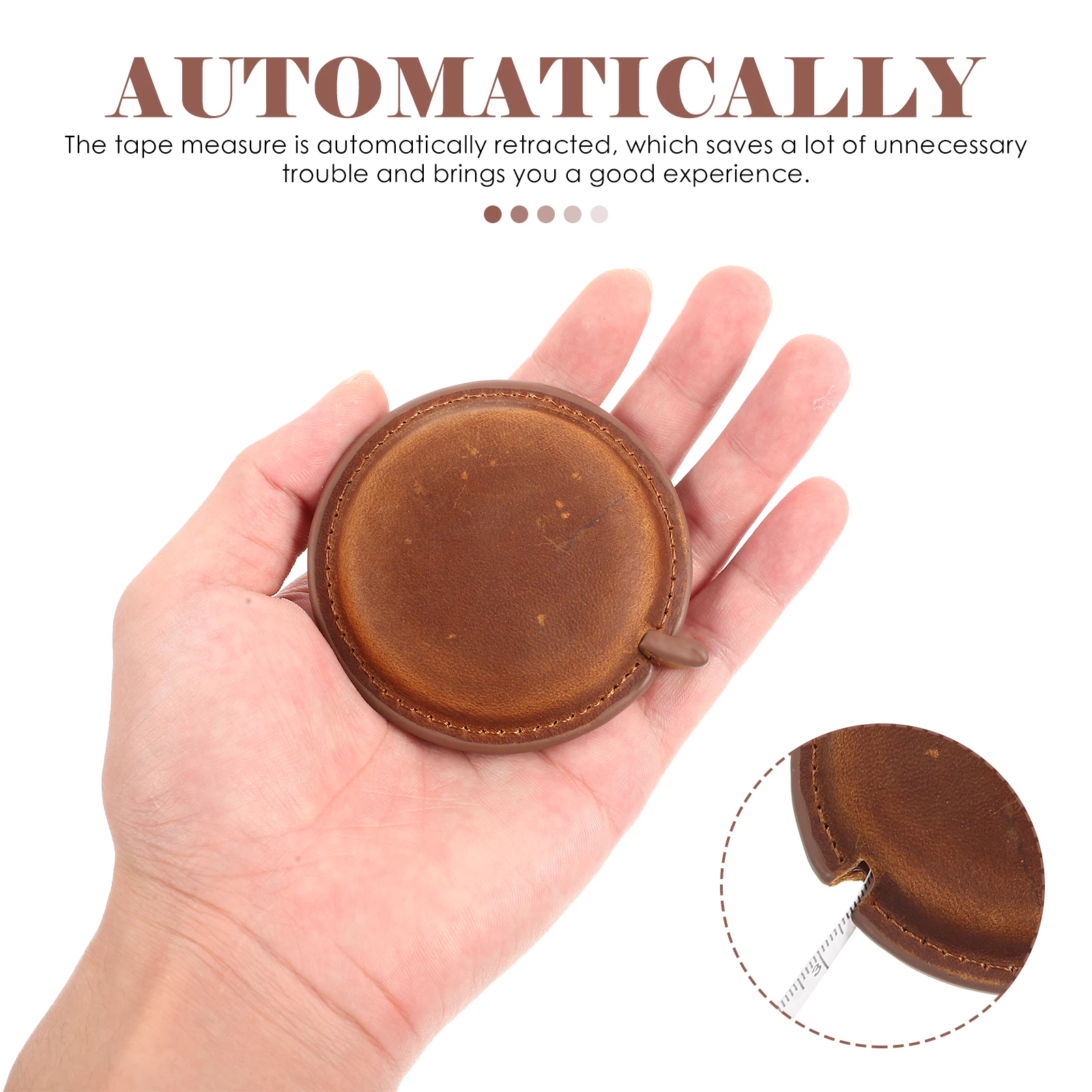 

Mini Tape Measure Multipurpose Retractable Measuring Tapes for Lightweight Portable Accurate Cowhide Material Sewing