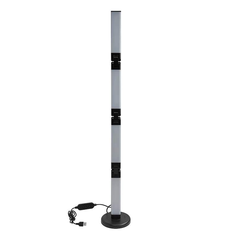 Smart Foldable DIY Stylish Ambient Floor Lamp with Bluetooth, WiFi, Voice Control, and RGB Rhythmic Lighting