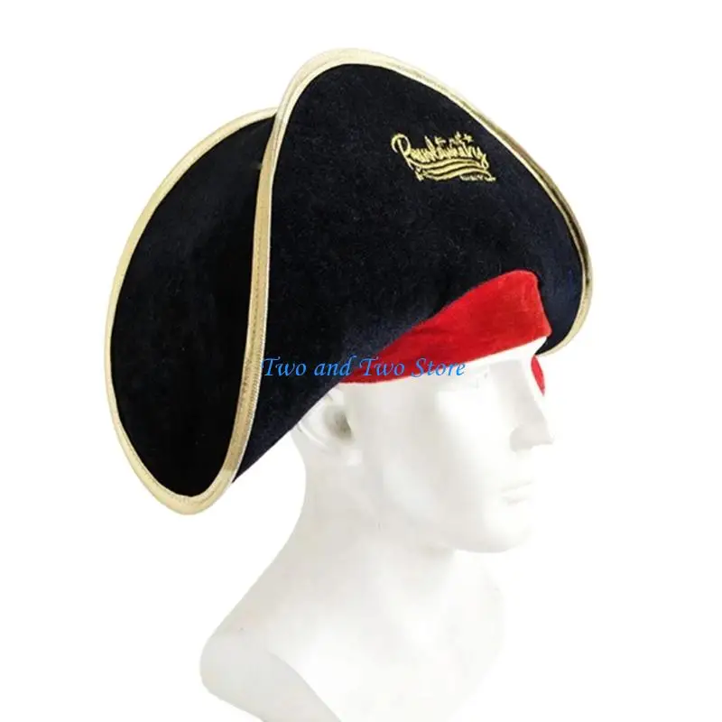 HX6F Pirate Hat Headwear Cosplay Costume Accessories For Halloween Party Role Play And Theme Event Gathering Dressingup 2