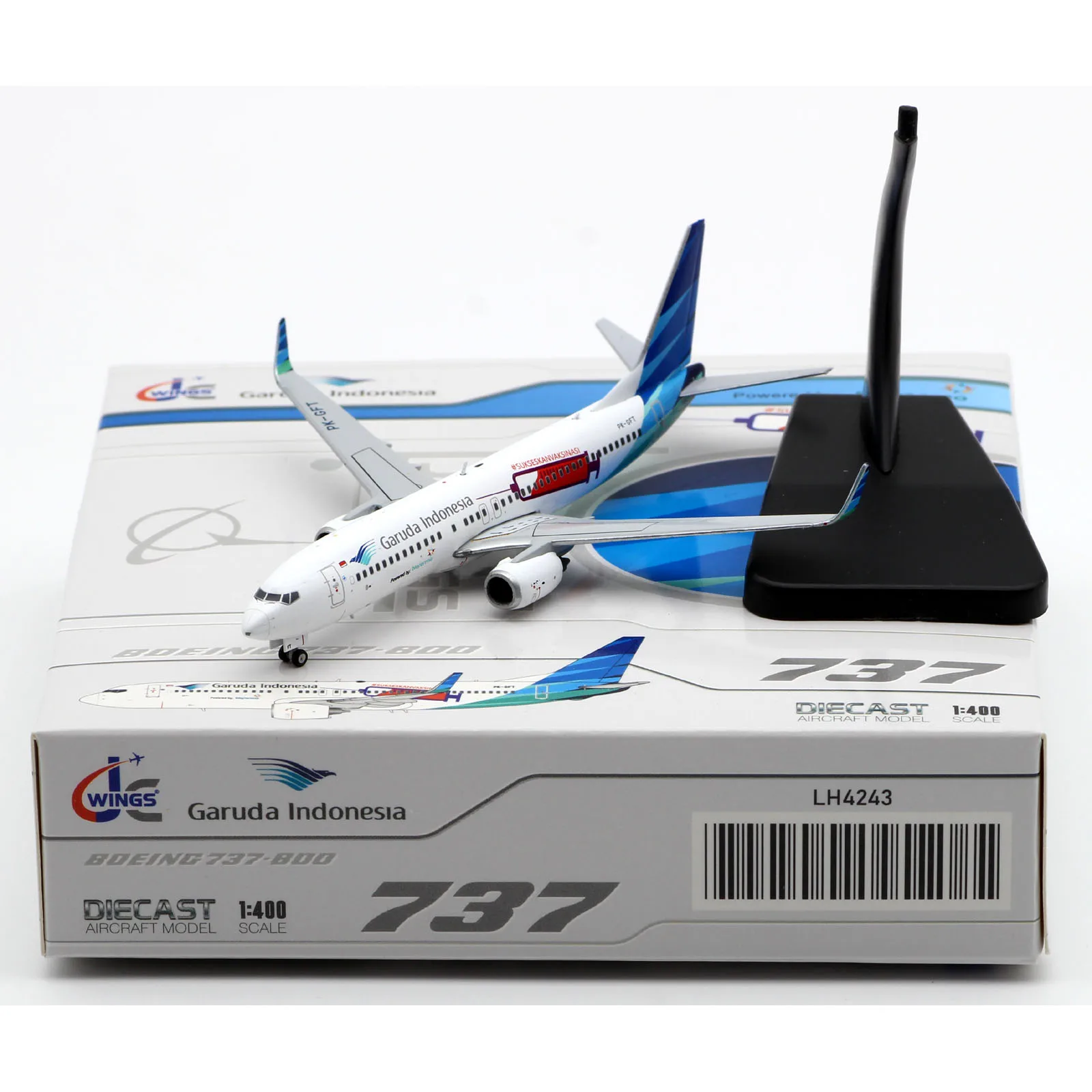 

LH4243 Alloy Collectible Plane Gift JC Wings 1:400 Garuda Indonesia Airlines Boeing B737-800 Diecast Aircraft Jet Model PK-GFT