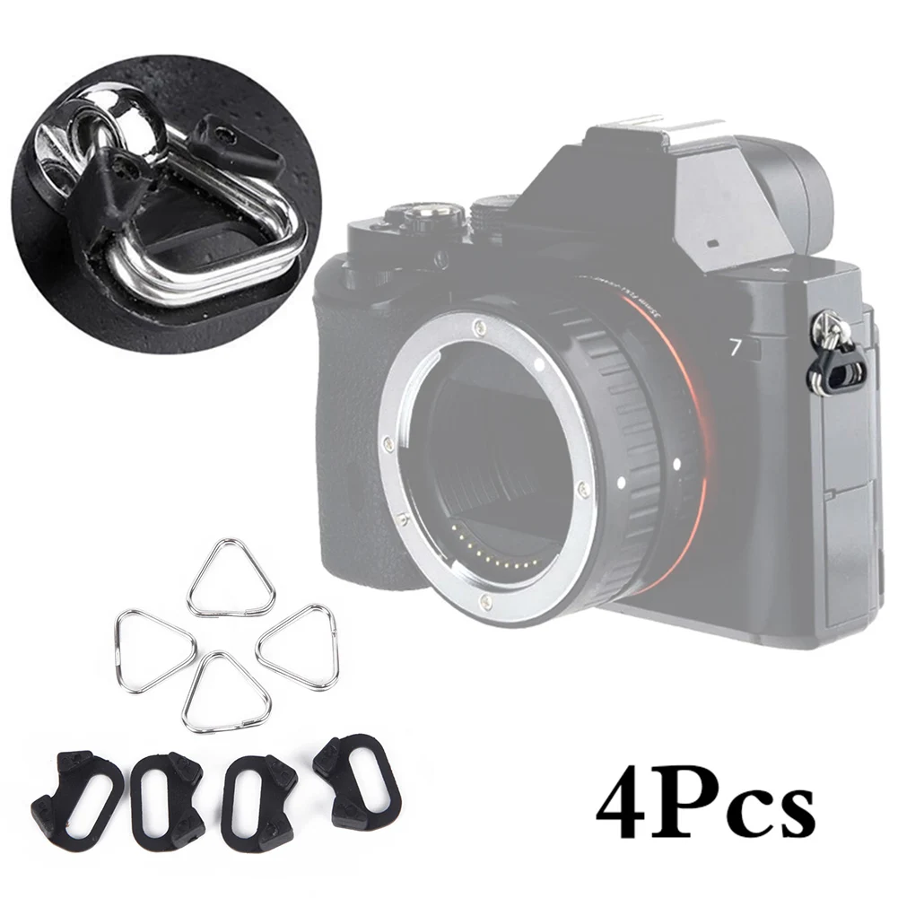4x câmera talão anel cinta triângulo split anel gancho para câmera volta cinto cinta fivela peças para panasonic para fuji para dslr