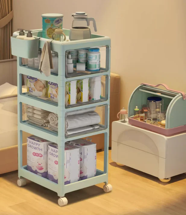 

Household Storage Cabinet Small Mobile Cart Drawer for Kitchen Bathroom Fruit Vegetable Storage Bedside Rack for Home