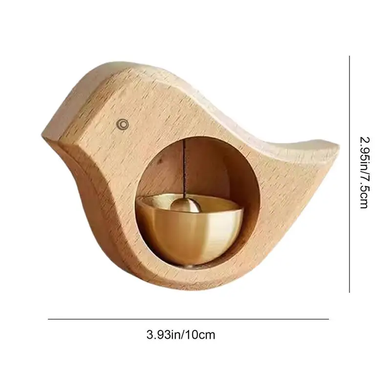 Japanese Porch Door Reminder Bell Wood Doorbell for Door Opening Outdoor Suction Type Wind Chime Entering Home Decorative Gift