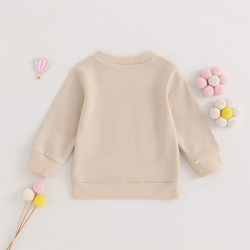 Autumn Sweatshirts for Girls Toddler Long Sleeve Crewneck Letter Print Pullover Tops