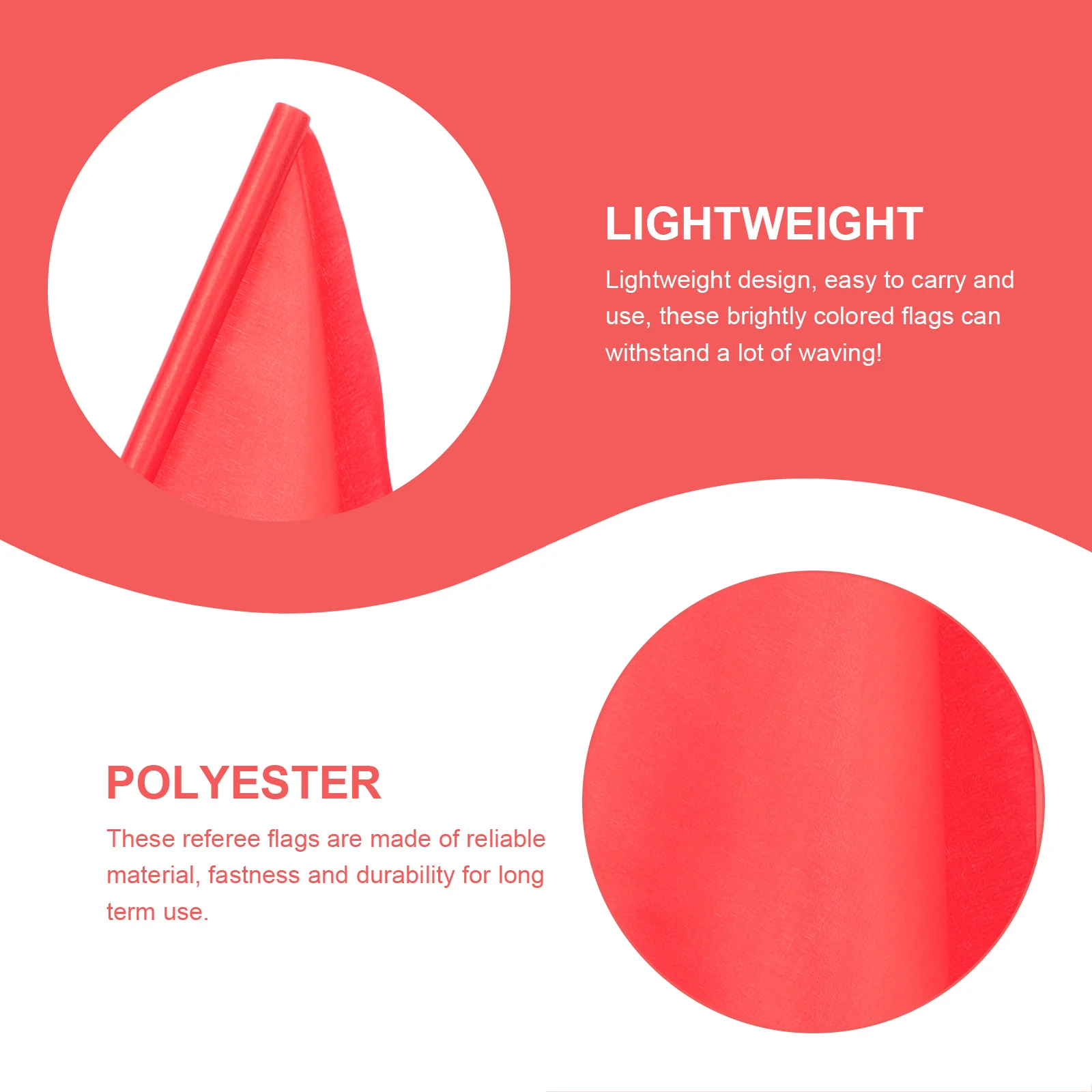 

4Pcs Referee Flags Racing Conducting Handheld Match Soccer Football Signal Flags Bright Colors Referee Flag Red Flag