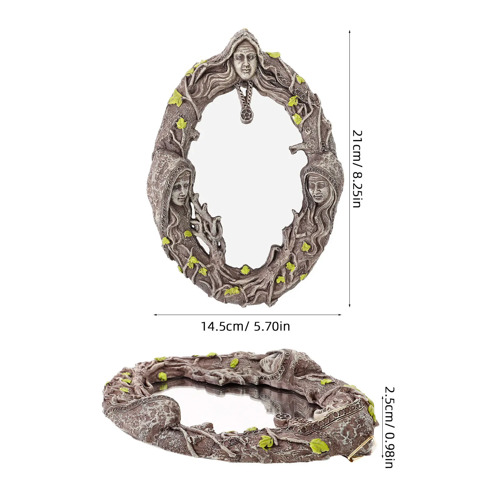 Vintage Göttin Spiegel Tischplatte Kleid Spiegel klar Make-up Werkzeug stilvolle Stil Dekor Make-up-Tool