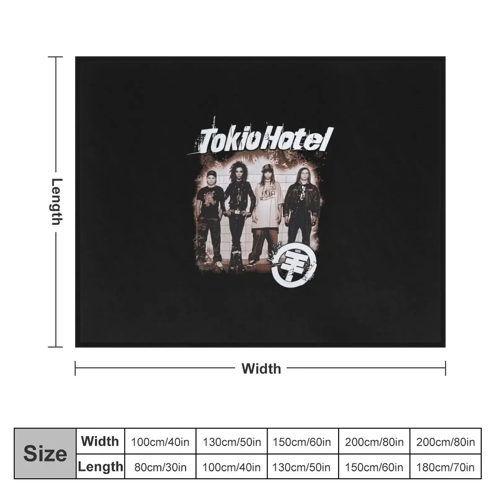 Vintage Tokio Hotel Throw Blanket Sofa Cute Blankets For Sofas Blankets