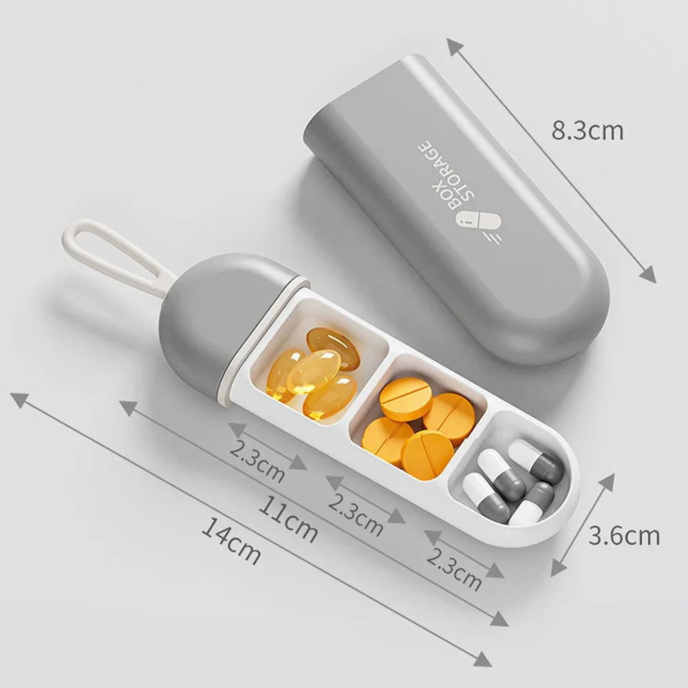 Daily Drug Organizer Portable Neat And Tidy Pill Management Travel Pill Dispenser Medicine Box Durable Sturdy Pocket Pill Box