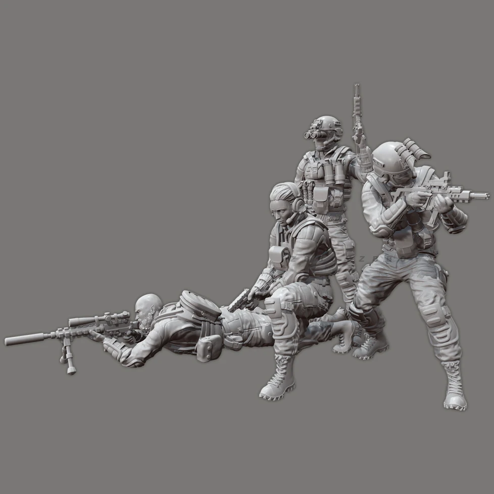 38mm 50mm Resin Soldier model kits figure colorless and self-assembled 3D Printing  TD-6759/3D