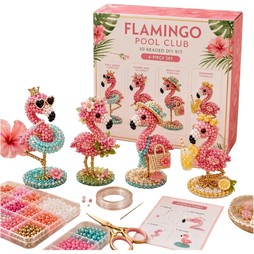 DIY 3D Creative Bead Embroidery Kits Complete Accessories Bead Embroidery Set Beadwork Crafts Kit for Adults Teens Beginners view 4