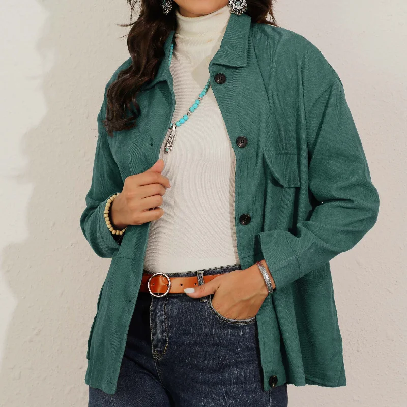 

Corduroy Jackets Retro Gentle Turn-down Single-breasted Long Sleeve Solid Fashion Ulzzang Ins Streetwear Leisure L-3XL All-match