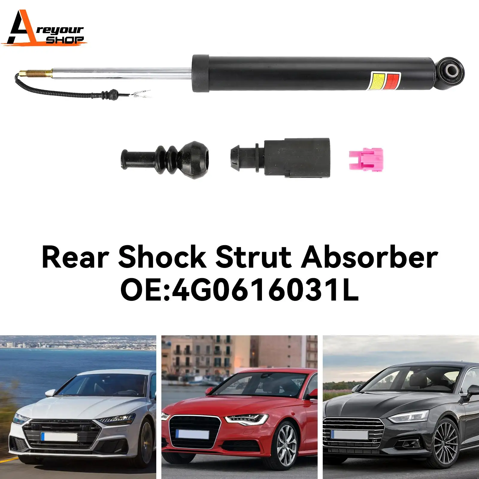 Areyourshop Rear Shock Strut Absorber for Audi A6 C7 A7 Sportback 2011-2018 4G0616031L