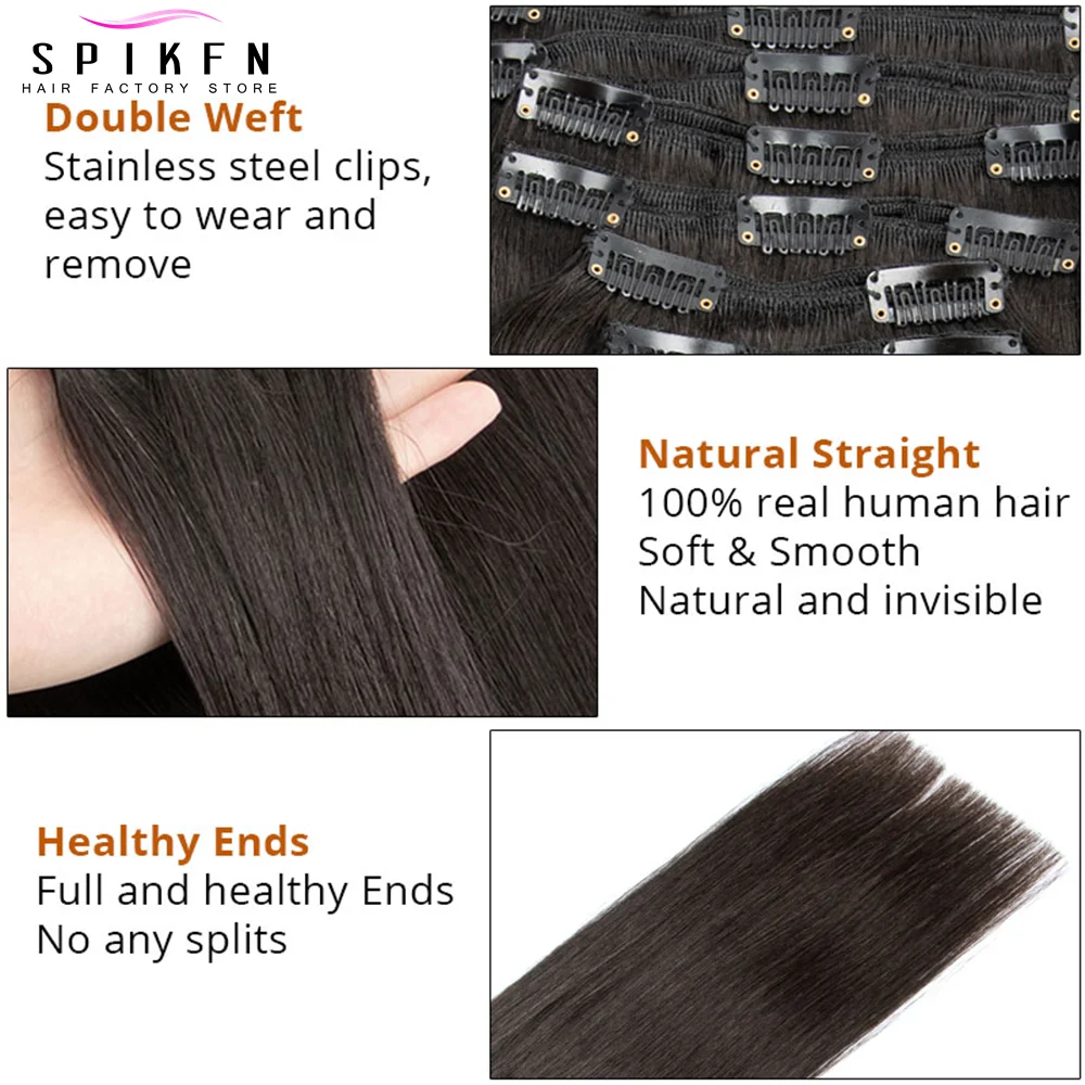 Picture 5: Honey Blonde Straight Clips in Virgin Human Hair Extensions 14