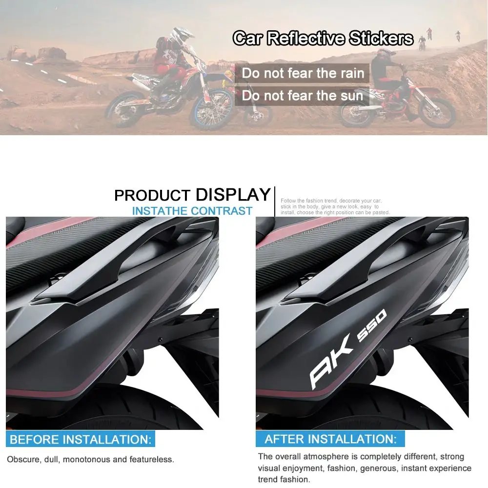 For KYMCO AK 550 Stickers AK550 2017 2018 2019 2020 2021 2022 2023 2024 Accessories Motorcycle Reflective Sticker Decal