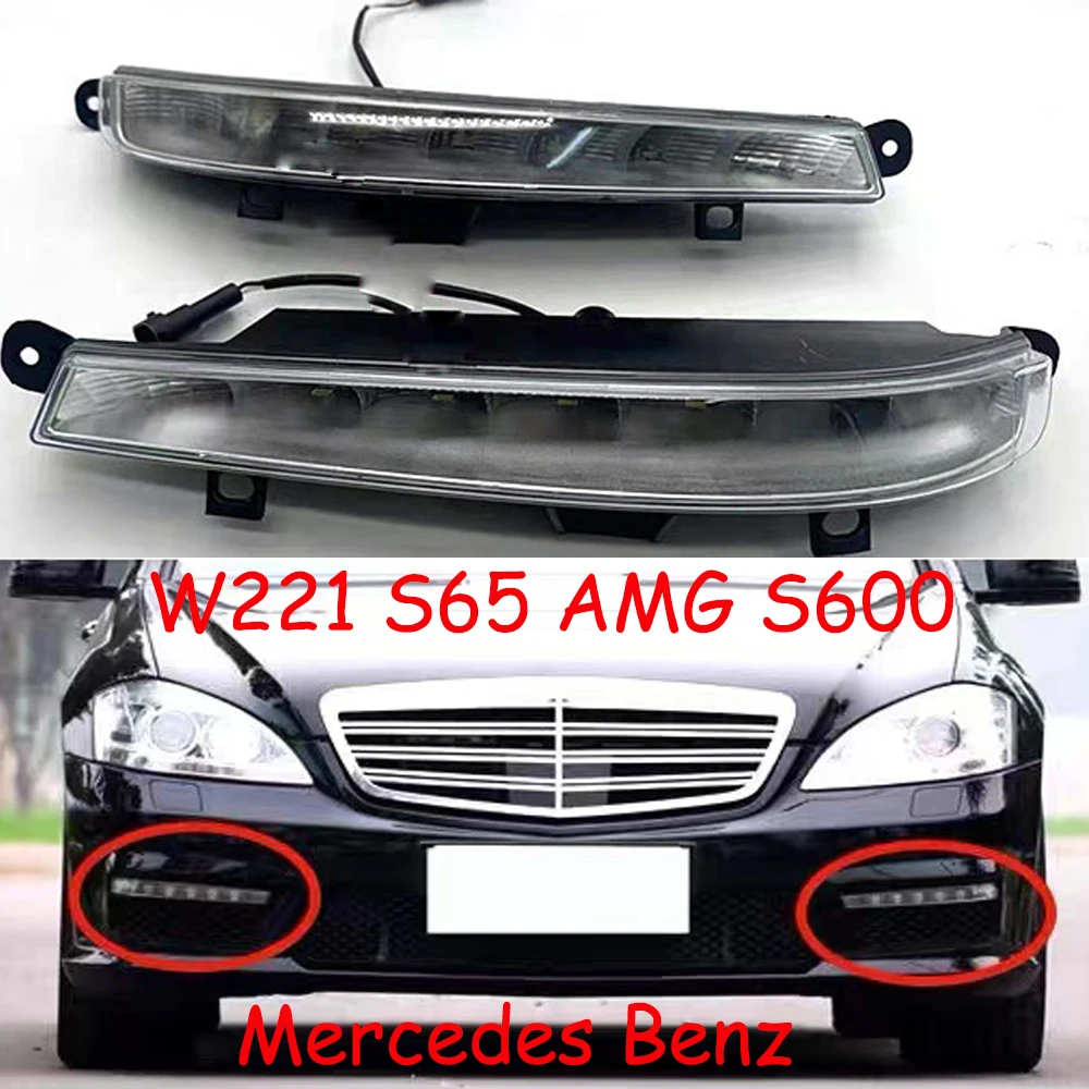 

1pcs car accessories bumper headlight for Mercedes Benz W221 fog light S65 AMG S600 lamp 2010~2013y for Benz headlamp