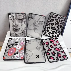 Fashionable Leopard Matte Clear Case for IPad Air 6 2024 10 9 8 7 6 5 th Pro 11 2 3 4 Generation Mini 4 5 6 Pro 11 13 Hard Cover