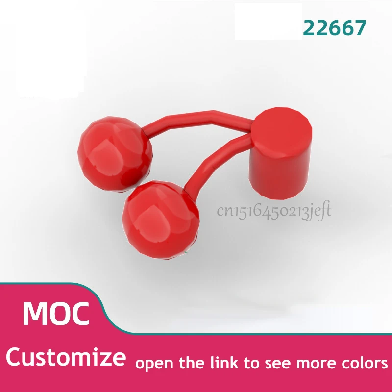 200pcs MOC 22667 71842 18660 Plant Cherry Pair Compatible Brick Parts Building Blocks Particle DIY Kids Brain Toy Birthdays Gift