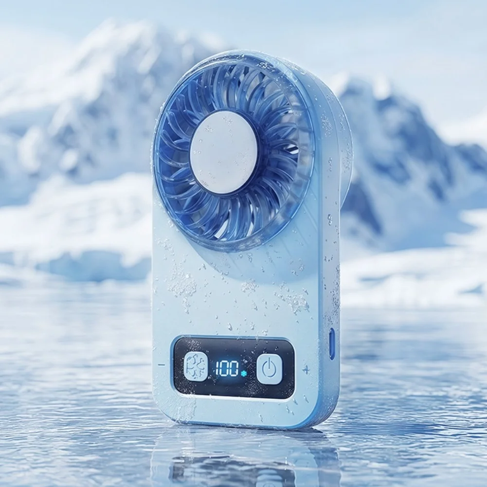 Portable Handheld Small USB Charging Fan Handheld Cooling Fan With Ice Compress Function Air Cooling Fan
