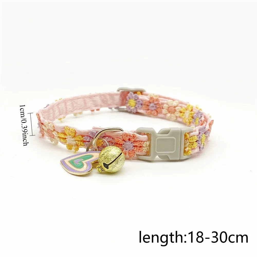 1 Stück Haustierhalsband mit Glöckchen, bunt, Cartoon-Design, für Hunde, Welpen und Kätzchen, verstellbar, Sicherheits-Glöckchenring-Halskette, Haustierzubehör – Detail 2