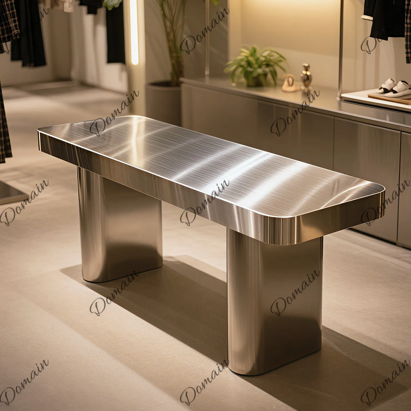 Clothing store Nakajima display table Stainless steel flower shop shopping mall shoe bag store decoration display water table