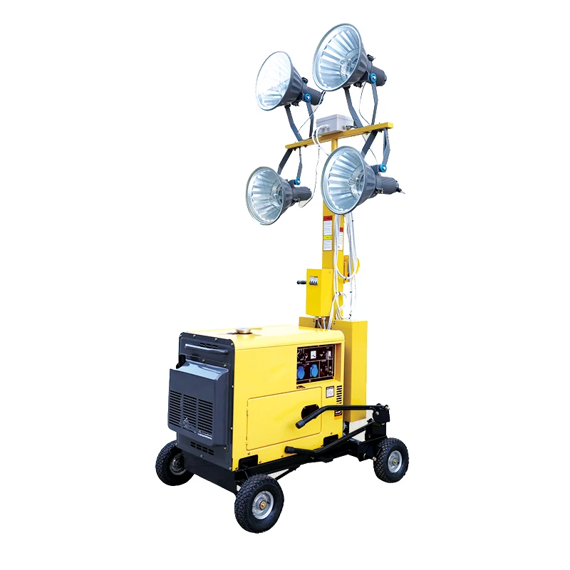 Portable Mobile Led Solar Lighting Tower High Mast Machine for Outdoor Construction Work 400W