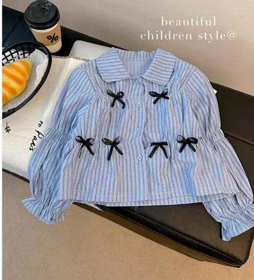 بدلة قميص وتنورة بطراز جامعي للبنات ، موضة جميلة للأطفال ، جديدة ، خريف ، ربيع ، طقم 2 * * ،