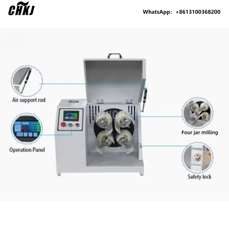 CHKJ For  Electronic Materials 220V Energy-Saving Horizontal Planetary Ball Mill Stable Performance Grinding Mill